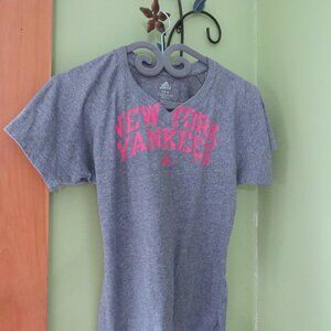Adidas Brand V-Neck NY Yankees T Shirt